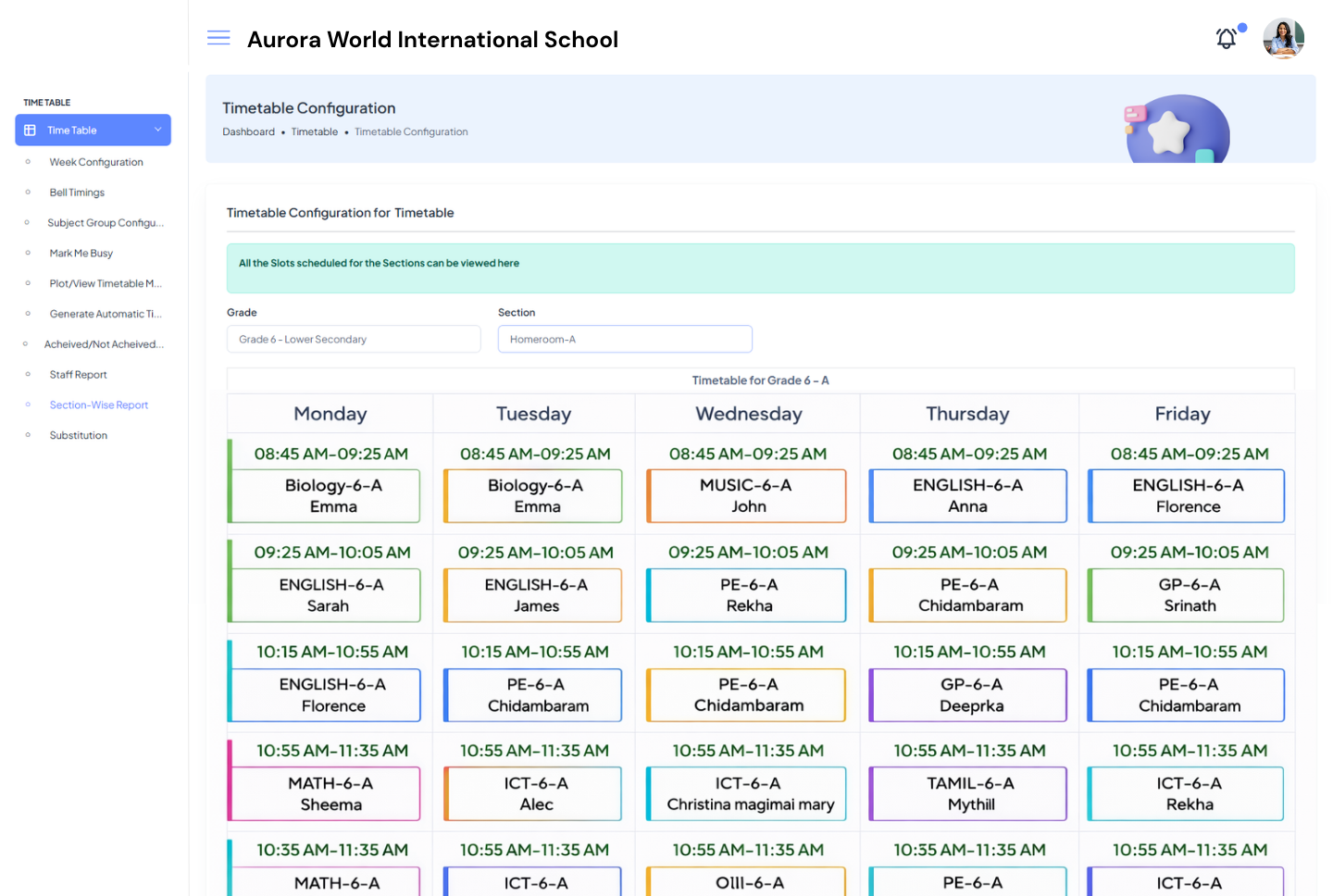 Timetable Management